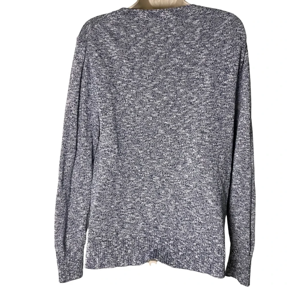 J.Crew Womens Blue‎ Marled Knit Pullover Sweater Small Classic Casual Cozy